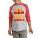 Thanksgiving Gobble Gobble Gobble Turkey Graphic Toddler Raglan - Happy Thanksgiving Day Tshirt for Kids - Christian Shirt Thanksgiving Holiday