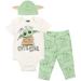 Star Wars The Child Infant Baby Boys Bodysuit Pants and Hat 3 Piece Outfit Set Newborn to Infant