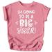 Olive Loves Apple Big Sister New Baby Reveal I m Going to Be A Big Sister New Sibling Announcement T-Shirts White on Mauve Shirt 2T