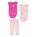 Little Star Organic Baby Girl Unicorn Bodysuits & Pants Outfit 3pc Set