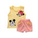 wsevypo Summer Cute Cartoon 2PCS Kids Baby Girls Floral Vest Top Shorts Pants Set Clothes Girls Clothing Sets