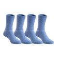 Meso CGF 4 Pairs Pack Children Wool Socks Plain Color Size 4Y-6Y (Blue)
