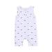 Qiylii Baby Sun Pattern Bodysuit Sleeveless O-Neck Button Romper with Pocket