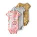 Little Planet by Carter s Baby Girl Organic Short Sleeve Bodysuits 3pk Newborn-24 Months