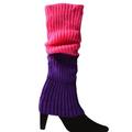 Ma&Baby Women Autumn Winter Leg Warmer Ribbed Footless Stretch Knitted High Socks for Girl
