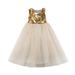 Lace Sleeveless Girls Party Dress Sequin Gown Formal Occasion Dresses
