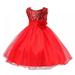 Bullpiano 3-10T Girl Sleeveless Sequins Formal Dress Princess Pageant Dresses Kids Prom Ball Gown for Wedding Party (Red)