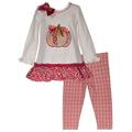 Bonnie Jean Fall Thanksgiving Pumpkin Legging Set Outfit Baby Toddler and Little Girls 0-3 Months- 6X