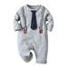 gakvbuo Clearance Items All 2022!Romper Jumpsuit Clothes Outfits For Newborn Baby Boys Long Sleeve Solid Color Suspender Trousers Set Sling Gentleman Clothes Formal Dress Suit