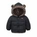 loopsun Summer Savings Clothing 2023 Kids Winter Coats for Toddler Baby Boys Girls Autumn Winter Fleece Padded Jacket Hooded Zip Jacket Coat