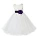 Ekidsbridal Wedding Pageant Ivory Flower Girl Dress Tulle Rattail Edge Toddler Junior Bridesmaid Recital Easter Dress Holiday First Communion Birthday Girls Clothing Baptism Graduation Purple 829S 4