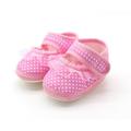 Infant Baby Girls Soft Sole Floral Princess Mary Jane Shoes Prewalker Wedding Dress Shoes - Pink