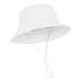 American Trends Baby Sun Hat UPF 50+ Sun Protection Summer Beach Hat Cute Baby Bucket Hat Wide Brim Toddler Sun Hats for Boys Girls White Solid M