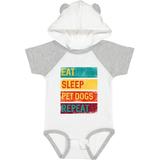 Inktastic Dog Lover Eat Sleep Pet Dogs Repeat Boys or Girls Baby Bodysuit