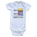 50% Colombian Plus 50% Cuban Equals 100% Cute Colombia Cuba Flags Baby Bodysuit