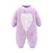 Dadaria Onesies for Baby 59-90 Newborn Infant Baby Girl Boy Thick Warm Romper Multicolor Cute Print Jumpsuit Purple 3 Months Baby