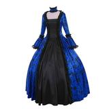Women s Fall Winter Retro Dress Lace Up Ball Long Sleeve Gowns Dresses Ladies Evening Party Dress Formal Evening Dress Fall Winter Gothic Retro Floral Print Ball Gowns Gowns Dress