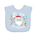 Inktastic My 2nd Christmas Santa with Candy Canes Boys or Girls Baby Bib