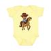 Inktastic African American Boy Little Cowboy Brown Horse Boys Baby Bodysuit
