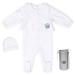 RB Royal Baby Organic Cotton Sleeve Footed Overall Footie with Hat in Gift Box (Forever Me) - 0-3 Month