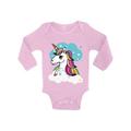 Awkward Styles Cute Unicorn Baby Bodysuit Long Sleeve Unicorn Gifts for Baby Girls Unicorn Love Unicorn Gifts Unicorn Party Outfits for Girls Unicorn Birthday Gifts Unicorn Themed