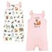 Touched by Nature Infant Girl Organic Cotton Rompers Woodland Alphabet 6-9 Months