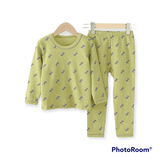 Cotton Kids Pajamas childrens pajamas Gifts for Kids Organic Girls Pajamas Green Long Sleeves Pajamas Toddler Kids Pajamas 2T
