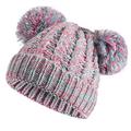 Tarmeek Kids Toddler Winter Hats Fleece Lined Knit Girls Baby Beanie Confetti Warm Pom Pom Hat Cap