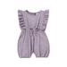 TAIAOJING Baby Romper Clothes Jumpsuit Solid Ruffles Sleeveless Boys Girls Girls Romper&Jumpsuit One Piece Outfits 9-12 Months