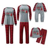 jsaierl Family Pajama Sets Matching Christmas Set Long Sleeve Xmas Funny Printed Pjs Set Top and Pant Sleepwear Soft Lounge Set