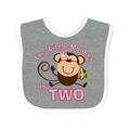 Inktastic Little Monkey Girl 2nd Birthday Girls Baby Bib