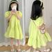 Toddler Kid Girls Cotton Casual Short Sleeve Dresses 4-5 Years