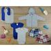 Bambini Newborn Kids Layette Baby Clothes Set Short Sleeve Onesies Bodysuits Baby Boxer 7 Piece