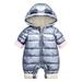 Baby Winter Warm Dazzle Cotton Fleece Hooded Jumpsuit Down Coat Puffer Romper Snowsuit for Newborn Infant Toddler Boys Girls