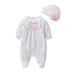 LisenraIn Newborn Baby Girl Clothes Lace Romper Jumpsuit Hat Spring Rompers Outfit