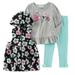 Kids Headquarters Infant Girl Love Shirt Fleece Hoodie Vest Leggings Set 24m