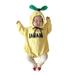 Canrulo Newborn Kids Baby Girl Boy Cute Banana Outfit Jumpsuit Bodysuit Romper Clothes Yellow 0-6 Months