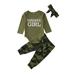 IZhansean 3PCS Newborn Baby Boys Girls Romper Bodysuit Pants Camouflage Outfits Clothes MAMA S GIRL 6-9 Months