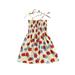 Jxzom Little Girl Beach Sundress Floral Sleeveless Strap Smocked Tutu Dress Sling Ruffle Dress