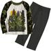 Jumping Beans Toddler Boys Dinosaurs Camo Raglan Tee & Fleece Pant Set 12M