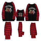 Christmas Pajamas for Family Christmas Tree Print Pajamas Buffalo Plaid Reindeer Xmas Pjs Clothes Sleepwear Pajama Sets Womens Clearance Pajama Sets