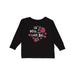 Inktastic Lil Miss Love Bug with Lady Bug and Hearts Girls Long Sleeve Toddler T-Shirt