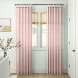 Sand & Stable™ Rylie Texture Jute Tabs Semi-Sheer Tab Top Curtain Panel Polyester in Pink | 96 H in | Wayfair 517BB1056F6640F1A72095B3986C3CA3