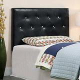 Ivy Bronx Devis Tufted Standard Bed Upholstered/Metal/Faux leather in White/Black | 41.25 H x 41.75 W x 80.5 D in | Wayfair