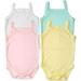 B-One Kids Baby Girls 100% Cotton Super Soft Camisole Onesies 4-Pack