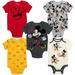 Disney Mickey Mouse Infant Baby Boys 5 Pack Bodysuits