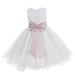 Ekidsbridal White Lace Organza Flower Girl Dress Toddler Christening Princess Pageant Communion Baptism Ballroom Gown 186T 4