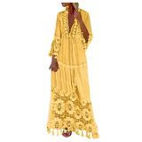 Womens Solid Swimsuit Cover Up Summer V Neck Sun Dresses Comfort Loose Lace Tassel Beach Bathing Dress