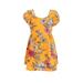 Fesfesfes Parent-child Spring Dress Flowers Leaf Print Beach Suspenders Dress Mother-daughter Mommy And Me Dresses