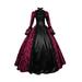 Fall Winter Dresses for Women Retro Floral Printed Ball Gowns Dress Skirt Evening Party Dress Formal Evening Dress Fall Winter Gothic Retro Floral Print Ball Gowns Gowns Dress